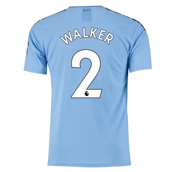 Camiseta Manchester City NO.2 Walker Replica Primera Ropa 2019/20 Azul